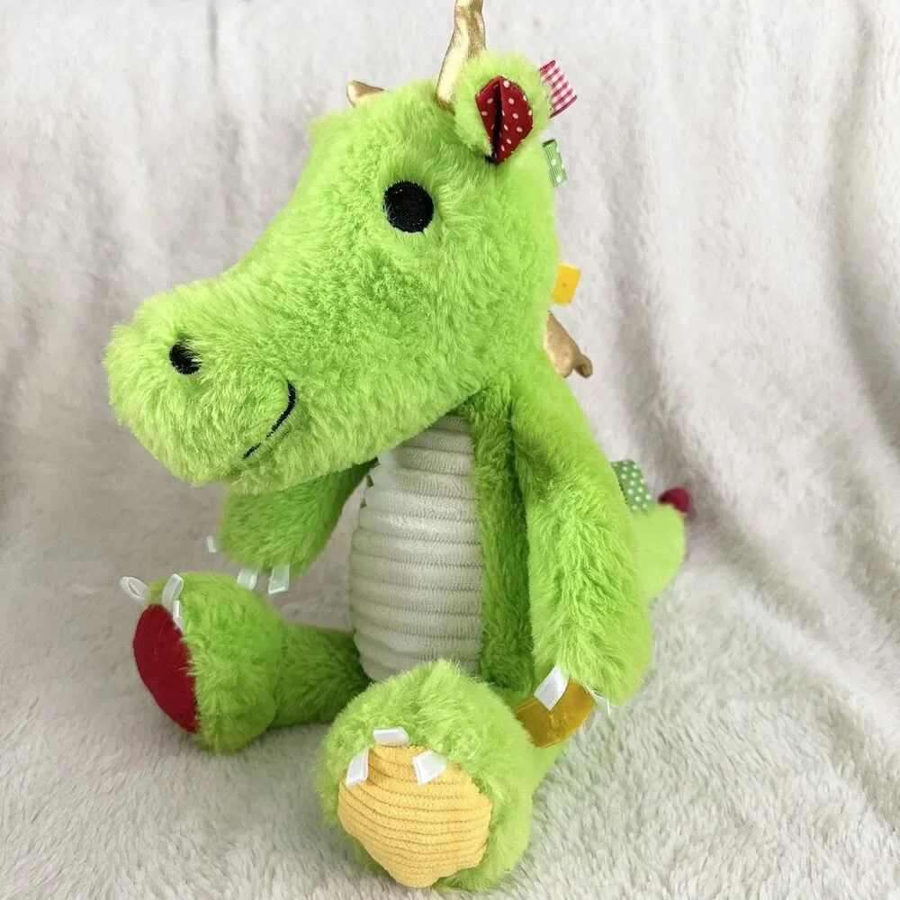 Make Believe Ideas Green Dragon Sensory Snuggables 14” Plush Stuffed Animal